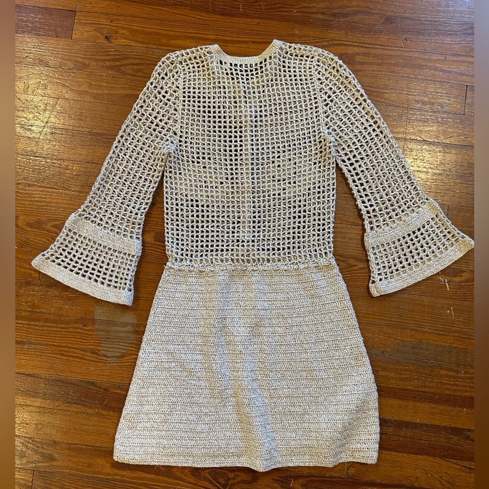 Stoned Immaculate Birkin Crochet Dress Cream XS - Picture 10 of 13